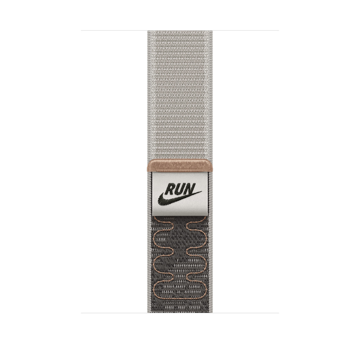 Bracelet Apple Watch Boucle Sport Nike gris asphalte avec languette Run Swoosh
